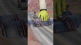 Skibidi Toilets Avoiding Hit by Shrek's Hand while Driving on Four Bollard Bridge | BeamNG.Drive