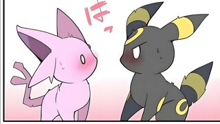月亮伊布捡到了一只小伊布，养着养着就进化成太阳伊布了！宝可梦漫画