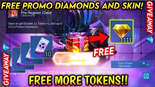 FREE TOKENS!! GET MORE PROMO DIAMONDS AND DRAW SKINS FOR FREE (GIVEAWAY 💎)! - MLBB