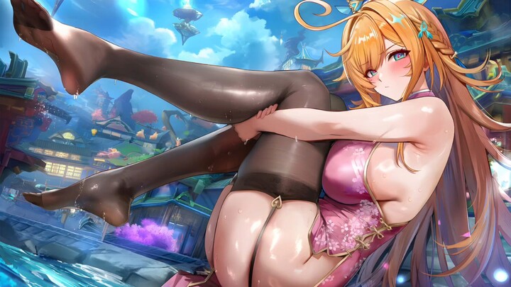 Cận cảnh sườn xám của Ai Kefei – ③