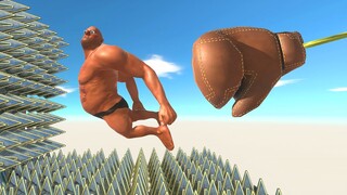 Jump and Avoid Giant Boxing Glove - Animal Revolt Battle Simulator