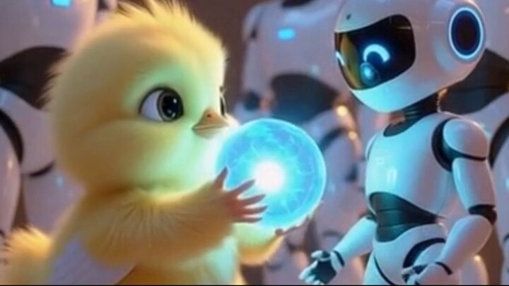 The Futuristic Adventure of the Yellow Chick in the World of Robots