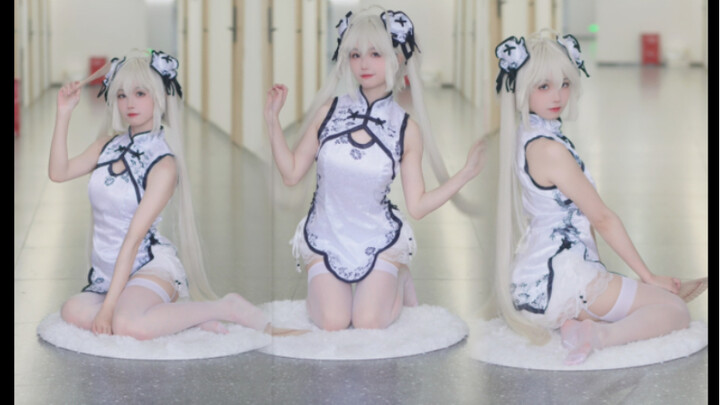 ชุดกี่เพ้าของพี่ Qiong ขอให้สุขสันต์วันไหว้พระจันทร์นะ～