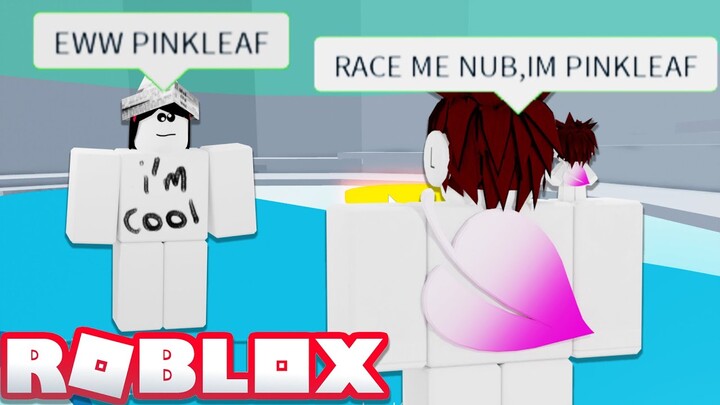 Racing Random Fans As PINKLEAF l Roblox l Tower of Hell l VioNinja