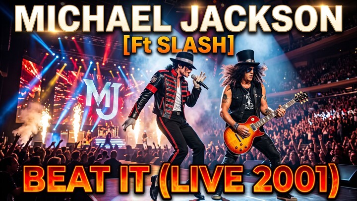 Michael Jackson [Ft Slash]  Beat It (Live 2001) Legendado em ENG/PT