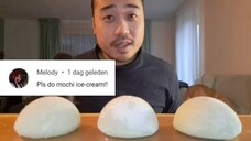 ASMR Mochi Lime Raspberry Ice Cream 🍡🍨 - Chewy Eating Sounds