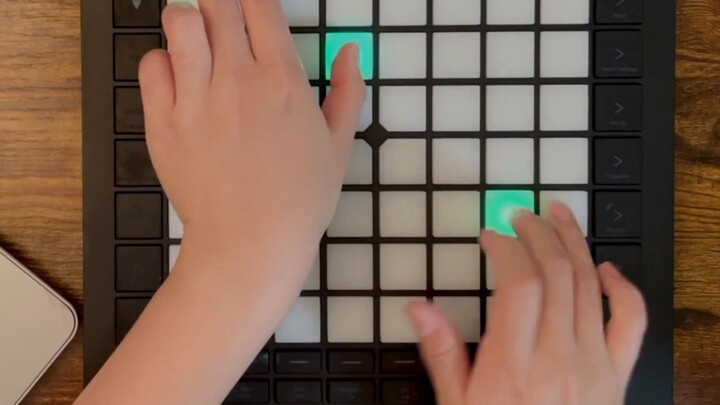 Playing to the Broken Hand - Qianben Sakura - launchpad piano (full version in G key)