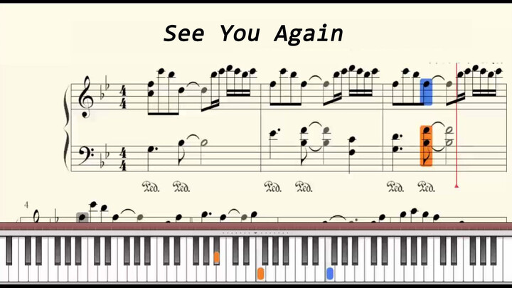 Video tutorial piano "See You Again" Fast & Furious 7