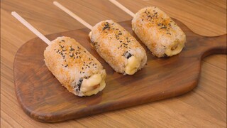 Nếu có Cơm nguội, hãy làm ngay món ăn đường phố Hàn Quốc này | Rice Hotdog, so simple