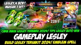 GAMEPLAY LESLEY ASPIRANT❗CARA MAIN LESLEY TERBARU + BUILD LESLEY TERSAKIT 2024 + COMBO LESLEY BOD 4
