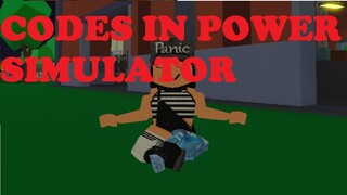 Codes in Power Simulator! ROBLOX