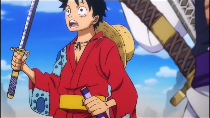 Momen Luffy menggunakan pedang Katana