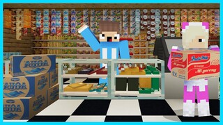 MIPAN & ZUZUZU BUAT WARUNG YANG JUALAN SEMUA NYA DI MINECRAFT! ADA BERAS GALON DAN KINDERJOY!