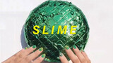 [DIY][ASMR]Đập hộp slime bằng giấy thiếc