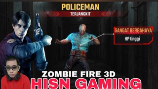main game zombie fire 3D,  pasukan policeman terjangkit virus