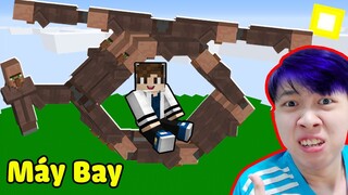 Vinh Lấy Dân Làng Ra Để Làm Máy Bay ?? MÁY BAY NHÌN HÀI THỰC SỰ TRONG MINECRAFT* KHÓ QUÁ 😭😱