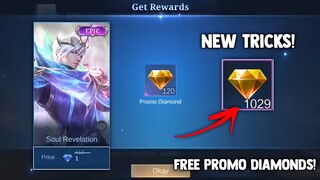 TRICKS TO GET MORE PROMO DIAMONDS AND FREE SKIN! FREE! 2021 NEW EVENT | Mobile Legends