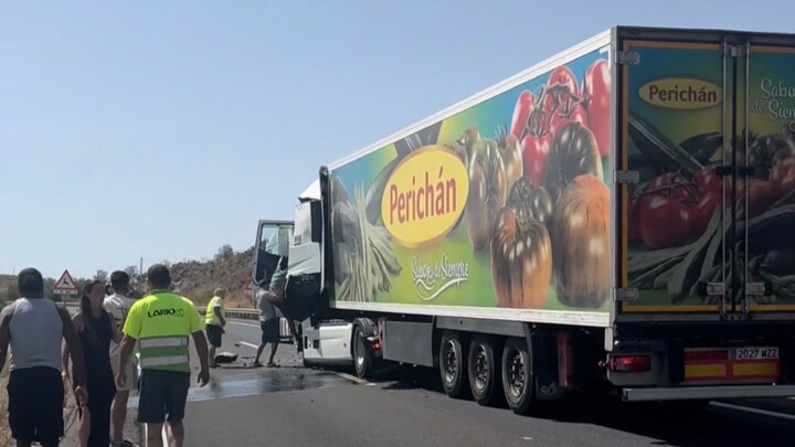Accidente en la A92 , 2 Camiones Implicados ‼️🚛  #accidente #a92 #granada #camionero  #CAMIONEROSEN
