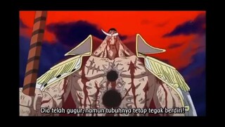 Shirohige ttp berdiri gagah dan ga tergores sedikitpun lambang shirohige pirates, walaupun udh wafat