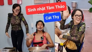 DIVA Cát Thy tổ chức sinh nhật Tâm Thảo - Ẩm thực Cha Rồng bánh tráng trộn