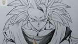 วิธีการวาด Super Saiyan Ajin สายพันธุ์อมนุษย์ 3 Goku! บทช่วยสอนโดยละเอียด