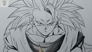 Cara menggambar Super Saiyan Ajin 3 Goku!