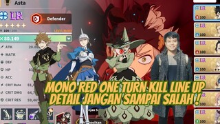 MONO RED ONE TURN KILL LINE UP, DETAIL JANGAN SAMPAI SALAH 🍀BLACK CLOVER MOBILE