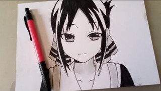 Drawing Kaguya Shinomiya - Love is war (Menggambar anime) by OST ANIME ID