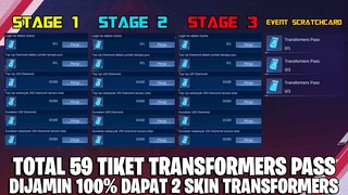 TOTAL 59 TIKET TRANSFORMERS PASS - DIJAMIN DAPAT 2 SKIN TRANSFORMER! PLAYER SEMI SULTAN AUTO SENANG