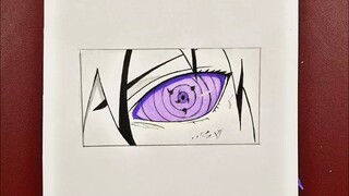 Easy to draw | how to draw sasuke’s eye ( rinnegan )