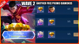 WAVE 2 BIG EVENT! ANOTHER FREE PROMO DIAMONDS AND 99% OFF STUN EPIC SKIN EVENT RELEASE DATE | MLBB