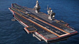 Modern Warships: Aircraftcarrier RF SHTORM in action.