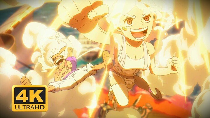 [4K 60 FPS] The freest future ever! Bonney transforms into Nika form! A showdown between two Nikas a