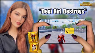 iPhone 13 Pro Max Pubg HANDCAM🔥4 FINGER + Full GYRO | BEST GIRL PLAYER #6