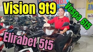 Vision 9t9 siêu đẹp máy ZiN còn êm Elirabet Fi 5t5 Vespa 6t5 Wave S 6t8 Janus ở Anh Khoa BD