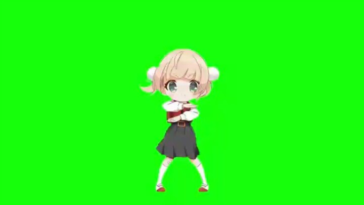 green screen loli dance