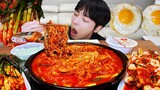 ASMR MUKBANG | 직접 만든 콩나물 불고기 레시피 & 김치 계란 디저트 먹방 & Spicy Bulgogi RECIPE DESSERT
