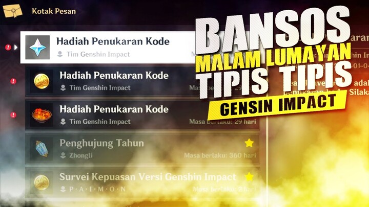 BANSOS PRIMOGEMS GRATIS DI MALAM HARI - GENSHIN IMPACT INDONESIA
