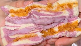 #Bánh mì sandwich khoai môn chà bông Hôm nay con trai ăn cơm không ngoan, Bân Bân còn chê không chịu