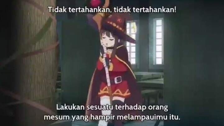 Lihat ekspresi Megumin kayak yang ngebayangin apa gitu😂