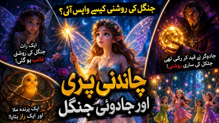 🧚‍♀️ چاندنی پری اور جادوئی جنگل ✨ | جنگل کی روشنی کیسے واپس آئی؟ 🌙 | Urdu Fairy Story