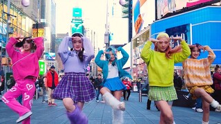 Emergency❗The five-color Powerpuff Girls appeared with super powers and landed in Times Square-you w