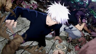 gojo satoru lengah.. Toji tiba tiba ada di belakang