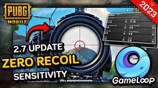 PUBG MOBILE 2.7 UPDATE NEW SENSITIVITY 🔥 | ZERO RECOIL 90 FPS + HDR HD EMULATOR GAMELOOP 7.1 (2023)
