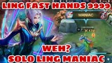 LING FAST HANDS 9999 SURE? SOLO MANIAC - ROTATION TUTORIAL - MOBILE LEGENDS