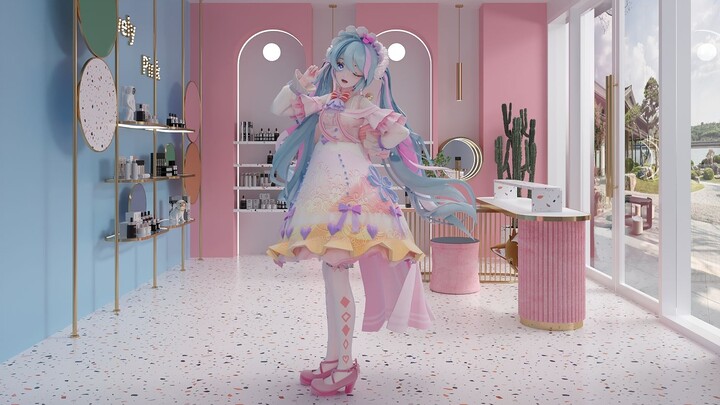 【初音未来】粉芙云朵奶盖初音未来2022想要突破次元壁！