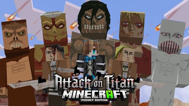 รีวิวแอดออน "ผ่าพิภพไททันสุดเฟี้ยว" ใน Minecraft มือถือ?🔥 (Attack On Titan) | Minecraft Addon