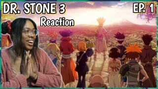 NEW WORLD MAP LESSS GOO | DR. STONE Season 3 Episode 1 Reaction | Lalafluffbunny