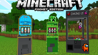 แจก+รีวิว โคตรเจ๋ง!! แอดออนตู้สุ่มกาชา สุ่มเพชรทอง พวกของมีค่าได้ Arcade Craft Addon Minecraft PE