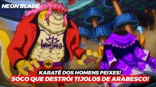 Jinbe vs who's who (one piece) [EDIT] Karatê dos homens peixes soco que destrói tijolos de arabesco!